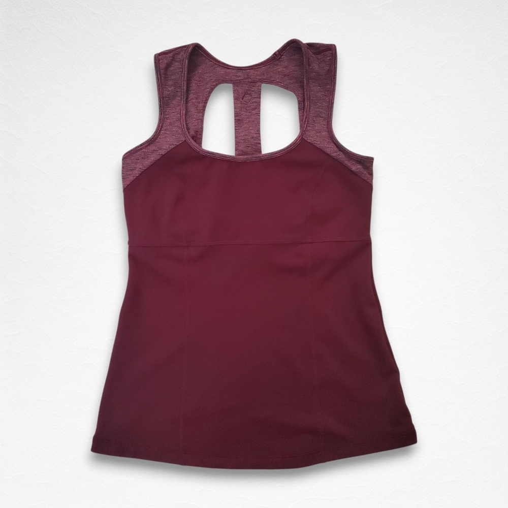 Prana Marla Burgundy Tank Top, Size XS Yoga Pickleball Running